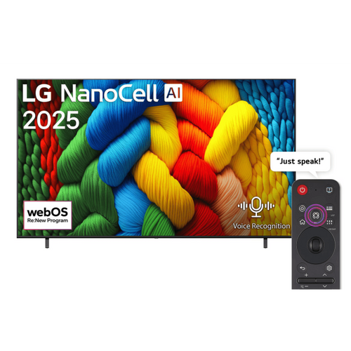 LG NanoCell AI NANO80 4K Smart TV AI Magic remote HDR10 webOS25 2025